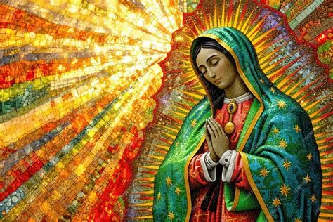 Virgen de Guadalupe! A Radiant Icon Embracing Indigenous Heritage and Colonial Influence!